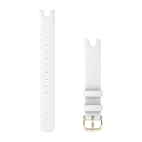 Garmin LILY 14 ММ (кожаный) белый, итальянская кожа с кремово-золотистой застежкой