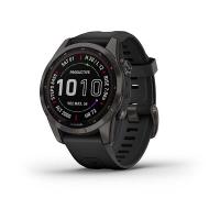 Garmin FENIX 7S Sapphire Solar титановый угольно-серый DLC с силиконовым ремешком