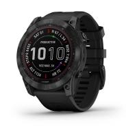 Garmin FENIX 7X Sapphire Solar титановый черный DLC с силиконовым ремешком