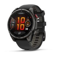 Garmin FENIX 8 Pro – 47 mm, AMOLED Sapphire, Carbon grey DLC titanium with Black/pebble grey silicone band